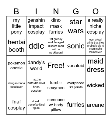 comic con 2025 bingo Card