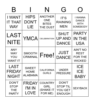 LET"S PARTY Bingo Card