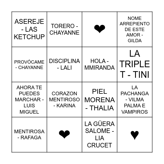 ❥•°❀DIA DE LA MADRE ❥•°❀ Bingo Card