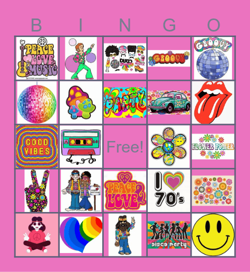 70s Bingo Card