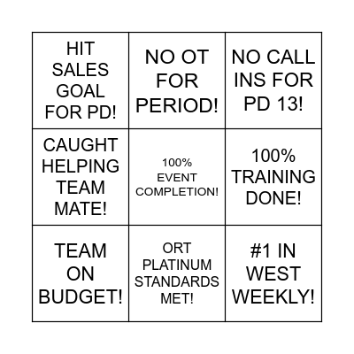 CONNECTIONS TEAM BINGO PD 13! Bingo Card