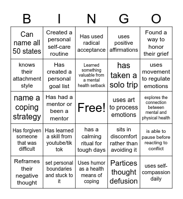ABC PLEASE Bingo Card