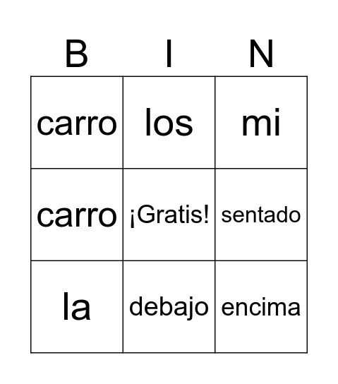 ¿Dónde está mi gato? Bingo Card