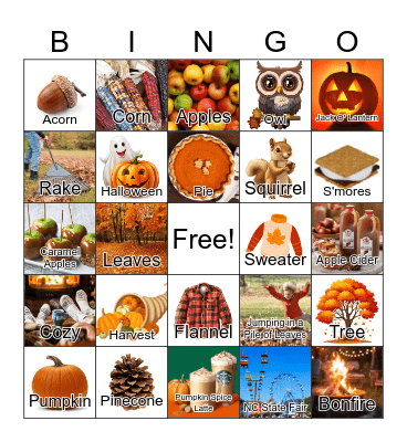 YES Day Autumn Bingo Card