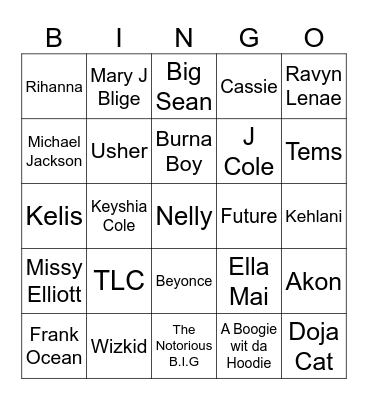 Black History Month Bingo Card