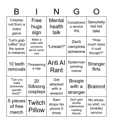 PAX Bingo Card