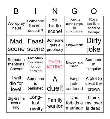HEY NONNY NONNY! Bingo Card