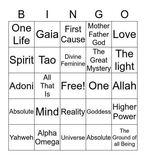 Bingo Card