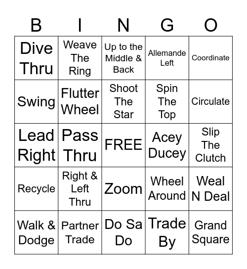 SDSWA 64th Festival Bingo Card
