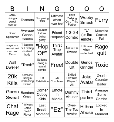 The Strongest Battleground Bingo Card