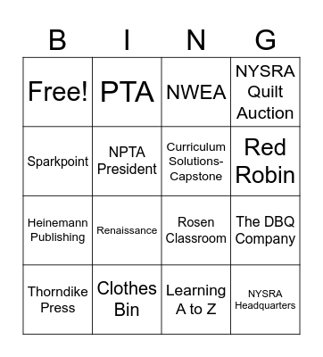 EXHIBIT HALL BINGO Card