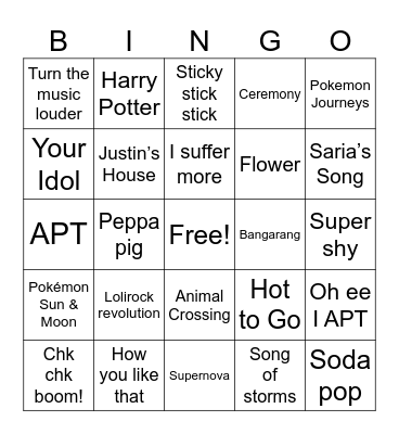 Georgia Bingo Card