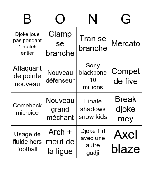 BINGO DINGO Bingo Card