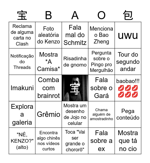 Baogo Bingo Card