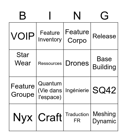 CitizenCon 2025 Bingo Card