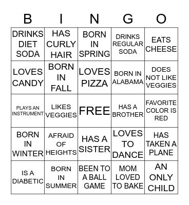 SPECTRACARE BINGO Card