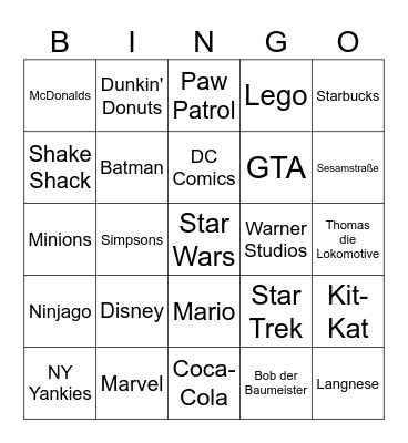 Markenhure Bingo Card