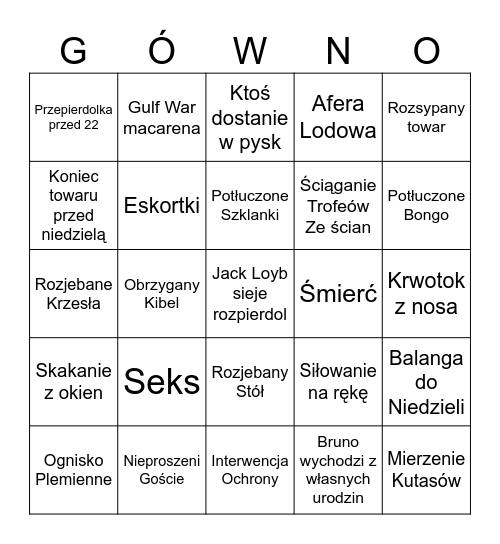 Brun&Marc BDay Bingo Card