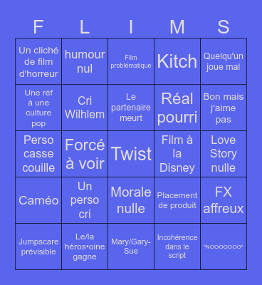 Bingo Films Bingo Card