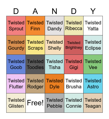 DANDY'S WORLD BINGO Card