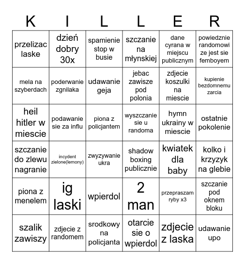 CWELINGO Bingo Card