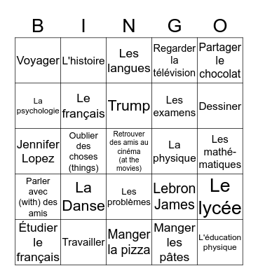 How well do you know your classmates? Bingo Card