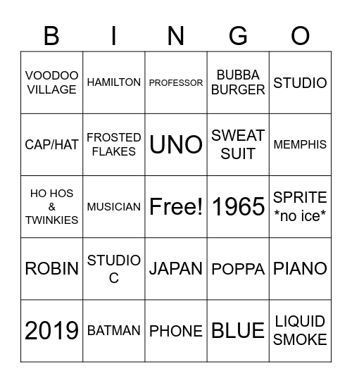 KURTFEST 2025 Bingo Card