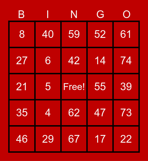 I bingo you bingo Card