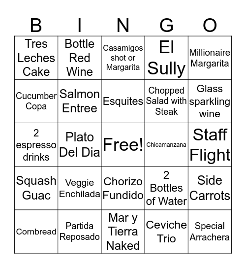 Monday Funday!!!! Bingo Card