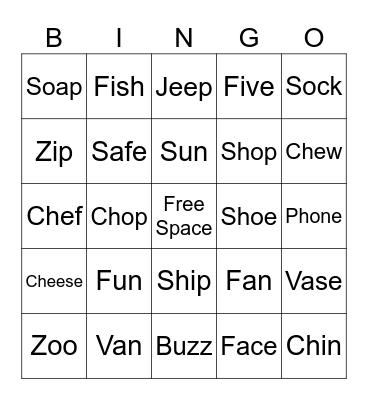 Stopping Bingo Card