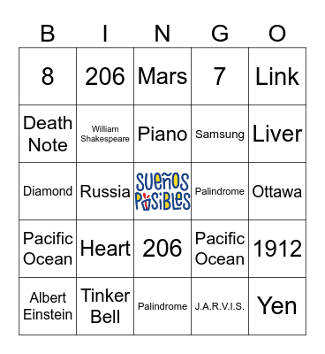 Bingo Trivia For a Good Cause Bingo Card