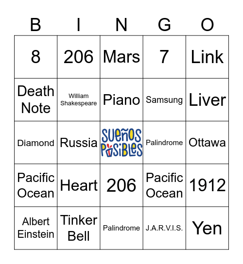 Bingo Trivia For a Good Cause Bingo Card