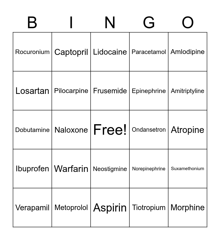 MP Bingo Card