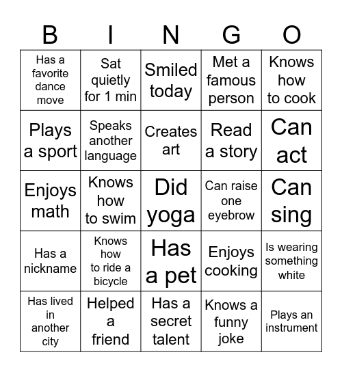 Bingo Game Bingo Card