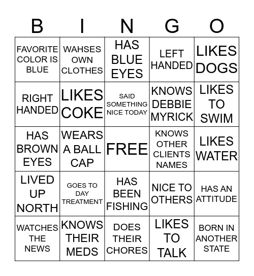 SPECTRACARE BINGO Card
