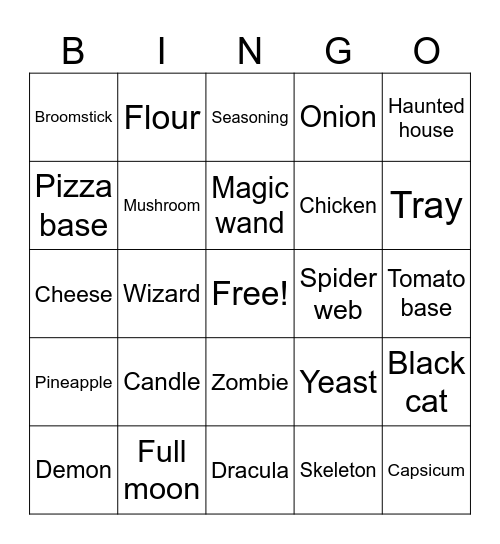 HALLOWEEN WORKSHOP BINGO Card