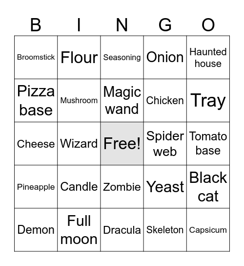 HALLOWEEN WORKSHOP BINGO Card