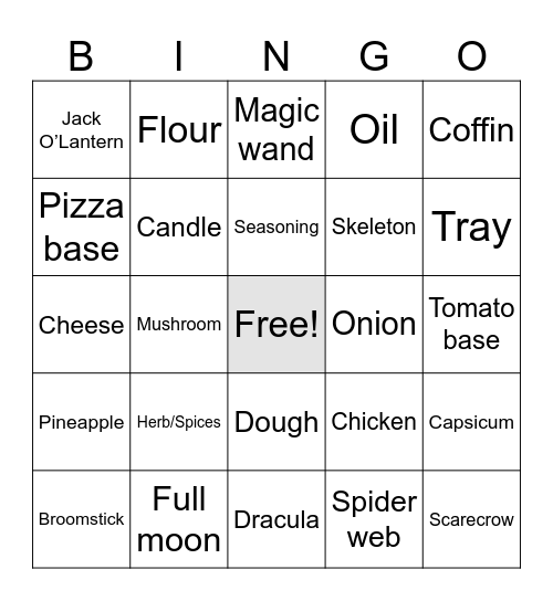 HALLOWEEN WORKSHOP BINGO Card