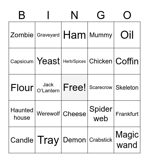 HALLOWEEN WORKSHOP BINGO Card