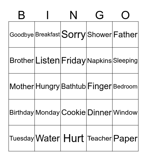 Bingo Card