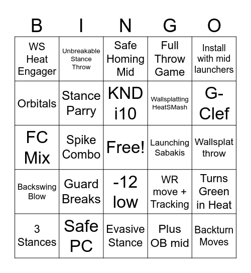 Miary Zo Bingo Card
