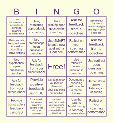 Fundamental - Empowered Coaching Bingo Card