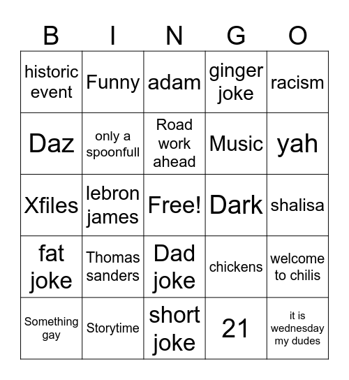 VINE BINGO Card