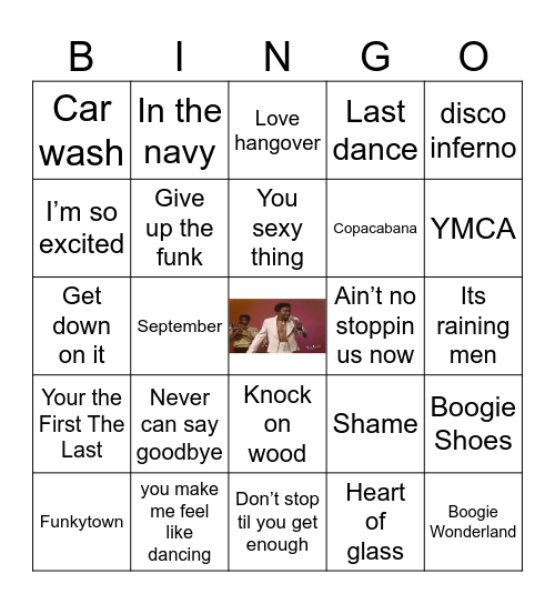 Disco Inferno Bingo Card