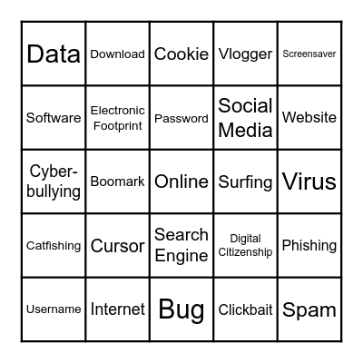 Technology Bingo Card