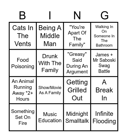 House of Cards Bingo Card
