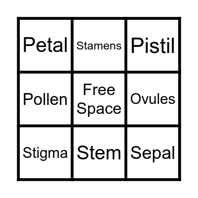 Plant Bingo! Bingo Card