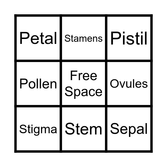 Plant Bingo! Bingo Card