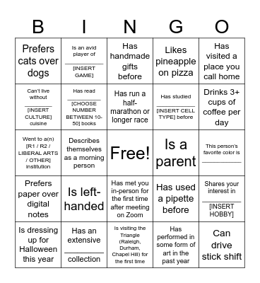IGVF GPS Bingo Card