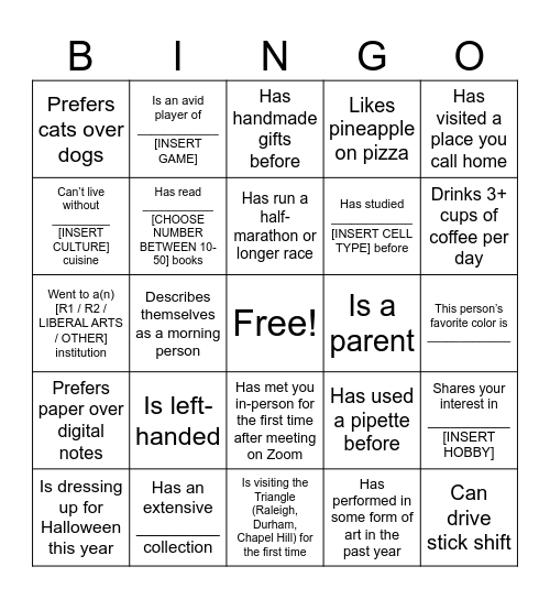 IGVF GPS Bingo Card